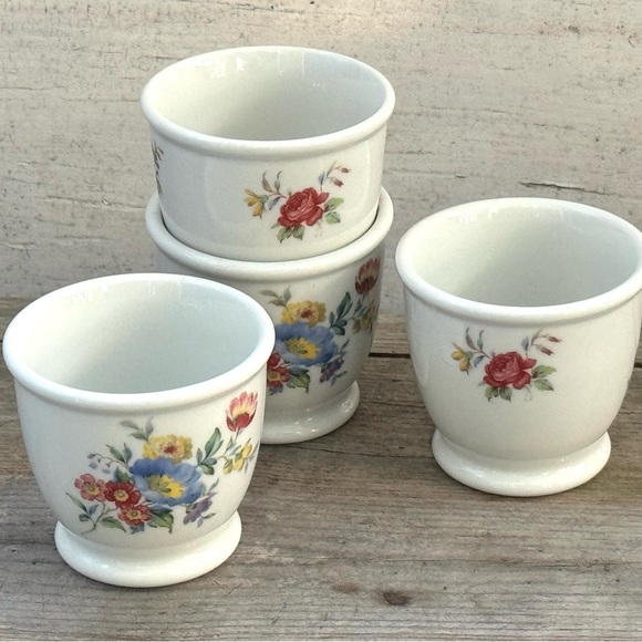 Vintage RESTAURANT WARE Shenango China 4 Egg Custard Cups Diner USA - Picture 8 of 14